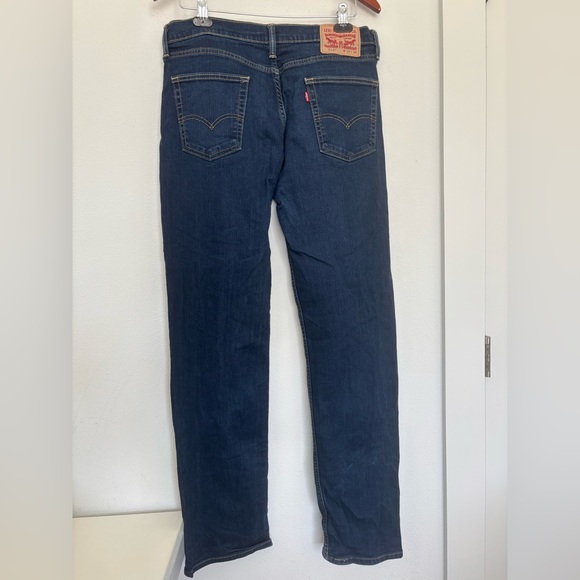 LEVI’S DARK WASH MENS STRAIGHT LEG JEANS SZ 34 X 34 - Picture 5 of 8